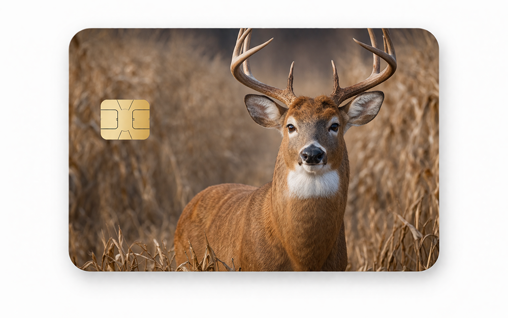 Whitetail deer debit card skin